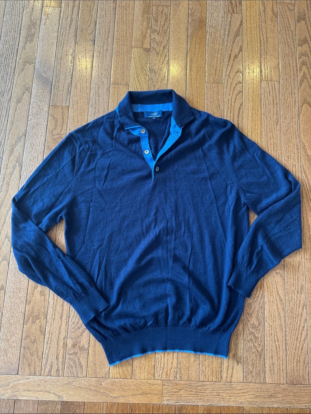 Men’s Gobi Mongolian cashmere polo lightweight sweater